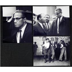 3 Photos Malcom X, Martin Luther King, Jitterbug