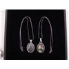 Image 1 : 2 Different Labradorite Sterling Pendants, Necklaces