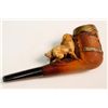 Image 2 : Antique Meerschaum Pipe Carved Hunting Dog Tobacco Case