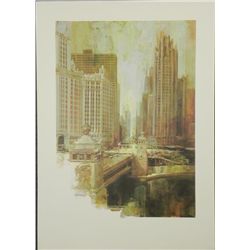 Dan Lotts Chicago Art Print Nice Day on Michigan Avenue
