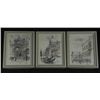 Image 1 : Set of 3 Visions of Venice Original Pencil Drawings