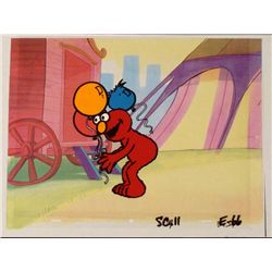 Holding Balloons Orig Animation Cel Background Art