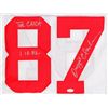 Image 3 : Dwight Clark Signed White Red Football Jersey COA