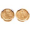 Image 1 : Eastern Roman Empire. AV Solidus. AD 474-491. NGC Mint State; Strike: 5/5, Surface: 5/5.