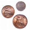 Image 2 : Great Britain. Lot of three (3) late Victorian coins.