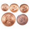 Image 1 : Great Britain. Lot of five (5) high-grade red coppers.