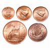 Image 2 : Great Britain. Lot of five (5) high-grade red coppers.