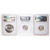 Image 2 : Denmark. Lot of three (3) certified coins.