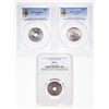 Image 1 : France. Lot of three (3) Gem Unc 25 Centimes.