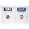 Image 2 : France. Lot of two (2) PCGS-graded Gem Unc 50 Centimes.