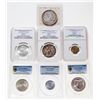 Image 1 : Germany. Lot of seven (7) certified coins.