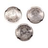 Image 1 : Hong Kong. Lot of three (3) NGC Graded Gem Uncirculated silver 5 Cents.