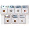 Image 2 : India. Lot of seven (7) NGC-Graded Gem coins.