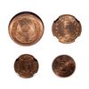 Image 1 : Japan. Lot of four (4) Gem Uncirculated Red copper coins.