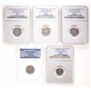 Image 1 : Poland. Lot of five (5) Lithuanian silver coins.