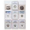 Image 1 : Russia. Lot of nine (9) mostly Gem certified coins.