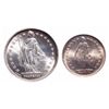 Image 1 : Switzerland. A pair of silver coins from 1921-B.