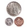 Image 1 : Switzerland. Lot of three (3) certifed coins.