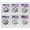 Image 1 : World Trade Center - Ground Zero Recovery - United States. Lot of six (6) different Silver Eagles.