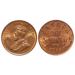 1 Cent. 1924. ICCS MS-65 Red.