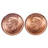 Image 1 : 1 Cent. 1937. ICCS graded Gem Uncirculated-65 Red.  Lot of Two (2) pcs.