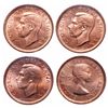 Image 1 : 1 Cent. Lot of 4 ICCS graded cents, all MS-65 Red.