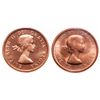 Image 1 : 1 Cent. Lot of 2 ICCS graded Elizabeth II cents.