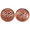 Image 2 : 1 Cent. Lot of 2 ICCS graded Elizabeth II cents.
