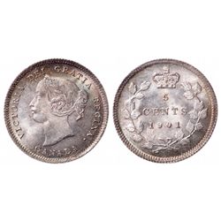 5 Cents. 1901. ICCS MS-65.