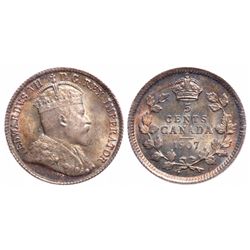 5 Cents. 1907. ICCS MS-65.