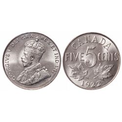 5 Cents. 1922. ICCS MS-65.