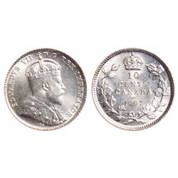 10 Cents. 1907. ICCS MS-65.