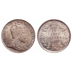 10 Cents. 1909. Victorian Leaves. ICCS MS-65.