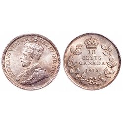 10 Cents. 1916. ICCS MS-65.