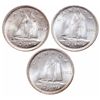 Image 2 : Lot of three (3) ICCS graded George VI MS-65 10 cents.