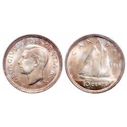 10 Cents. 1951. ICCS MS-66.