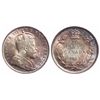 Image 1 : Lot of six (6) ICCS graded Elizabeth II 10 cents.