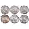 Image 2 : Lot of six (6) ICCS graded Elizabeth II 10 cents.