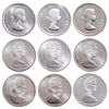 Image 1 : Lot of nine (9) ICCS graded Elizabeth II 10 cents.
