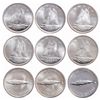 Image 2 : Lot of nine (9) ICCS graded Elizabeth II 10 cents.