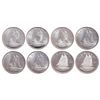 Image 2 : Lot of eight (8) ICCS graded Elizabeth II 10 cents.