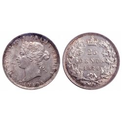 25 Cents. 1872-H. Obv 2. ICCS MS-63.