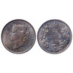 25 Cents. 1881-H. ICCS MS-65.