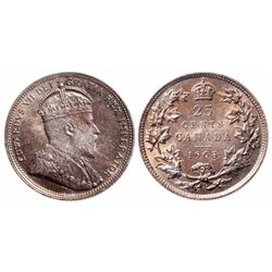25 Cents. 1905. ICCS MS-65.
