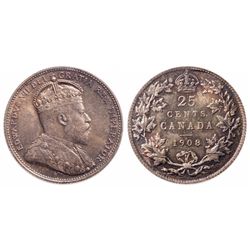 25 Cents. 1908. ICCS MS-65.