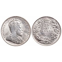 25 Cents. 1909. ICCS MS-65.