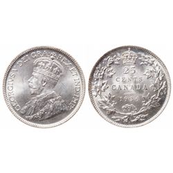 25 Cents. 1936. Dot. ICCS MS-65.