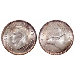25 Cents. 1942. ICCS MS-66.