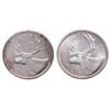 Image 2 : Lot of two (2) Elizabeth II ICCS graded 25 cents.