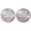 Image 2 : Lot of two (2) Elizabeth II ICCS graded 25 cents.